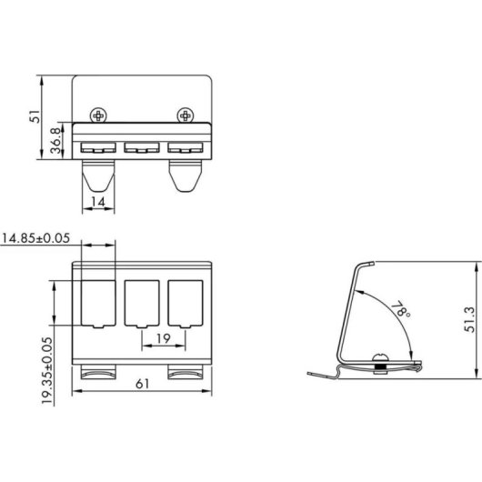 Adaptador Roline para Carril DIN para Keystone