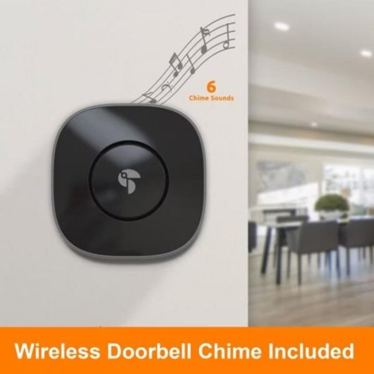 Videoporteiro WiFi Toucan TVD300V-ML 140° Visão Noturna Controle por Voz