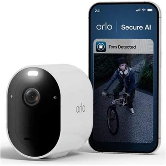 Câmera de vigilância Arlo Pro 6 2K Visão Noturna Interna e Externa Alarme Áudio Bidirecional