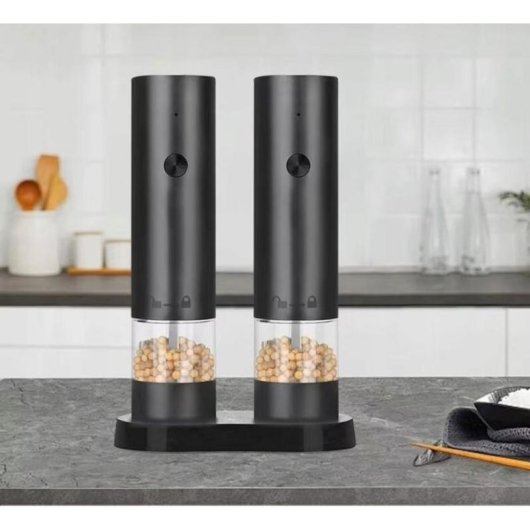 Moulin à sel et poivre Promis MP34DUO 21 cm aluminium noir