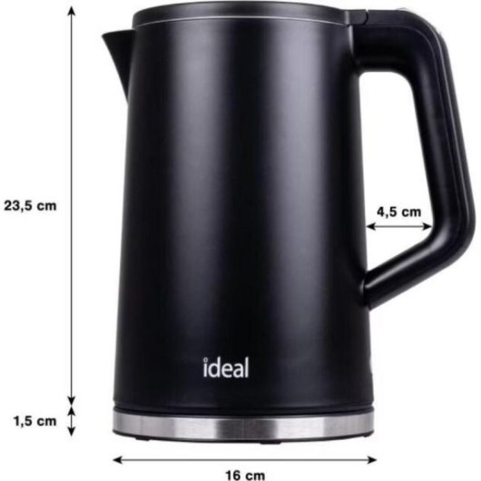 Kettle Ideal IK1130 1500W 1.7L Negro Acero Inoxidable