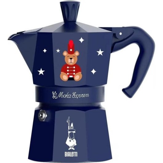 Cafetera Moka Bialetti Joyful Memories 1 Taza Azul