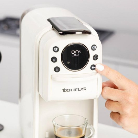 Cafetera de Cápsulas Taurus Moka Bari 0,65 L 20 Bares Blanca 4 en 1