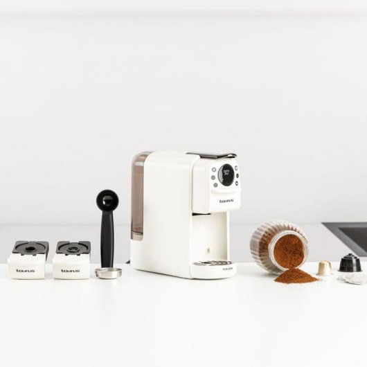 Cafetera de Cápsulas Taurus Moka Bari 0,65 L 20 Bares Blanca 4 en 1
