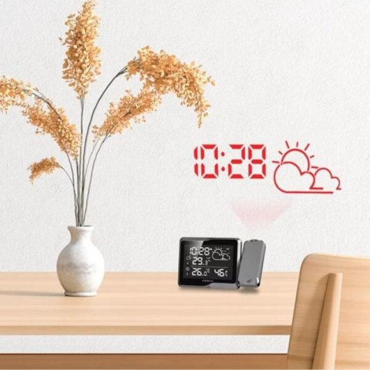 Sensor de Temperatura y Humedad Kienzle Proyección Inalámbrico con Alarma