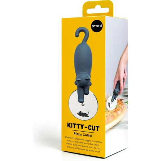 Cortapizzas Gato Ototo Kitty Cut Edelstahl/Kunststoff Negro