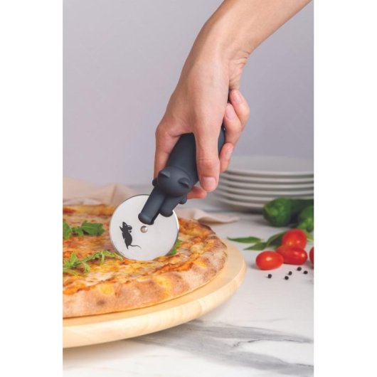 Cortapizzas Gato Ototo Kitty Cut Edelstahl/Kunststoff Negro