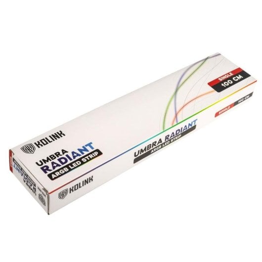 Tira LED ARGB Kolink Umbra Radiant Universal 5V 1000mm Negro/Blanco