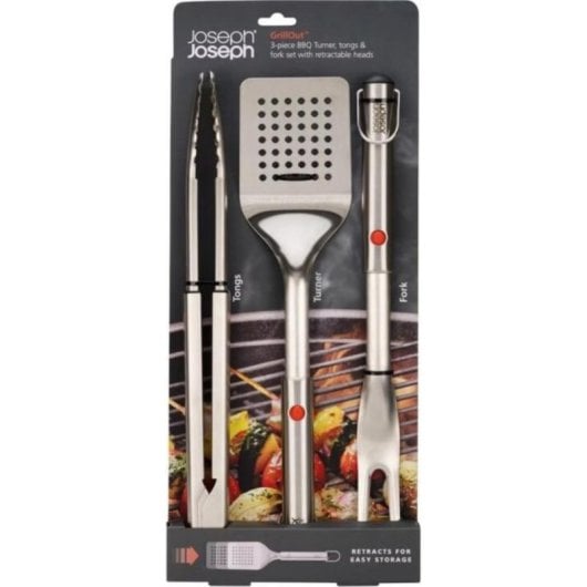 Set di Utensili per Griglia Joseph Joseph GrillOut 3 Pezzi Acciaio Inossidabile