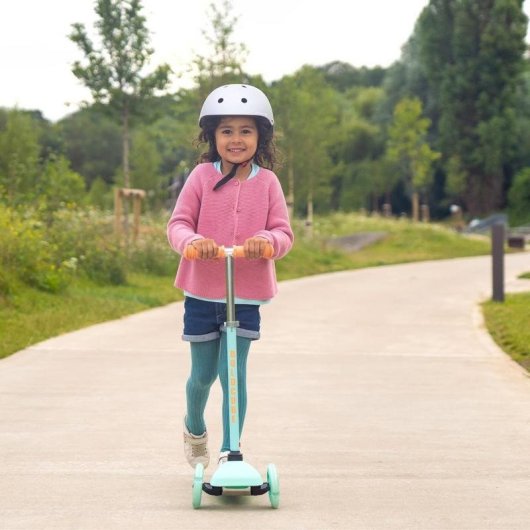 Patinete infantil Boldcube 3 ruedas 120 mm Verde Mint con manillar ajustable