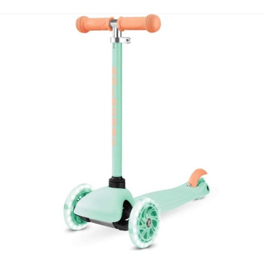Patinete infantil Boldcube 3 ruedas 120 mm Verde Mint con manillar ajustable