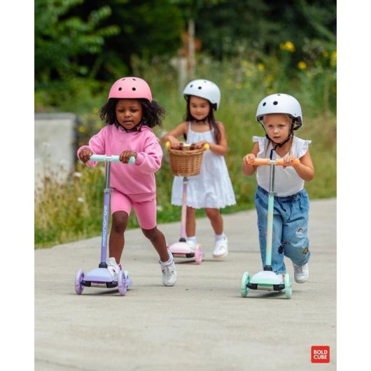 Patinete infantil Boldcube 3 ruedas 30 kg altura ajustable Rosa