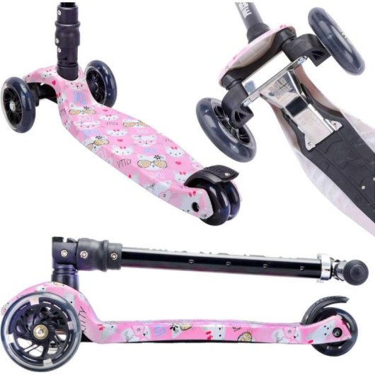 Trotinete Boldcube SKY027 3 rodas 200 mm Travão de pé Dobrável Rosa