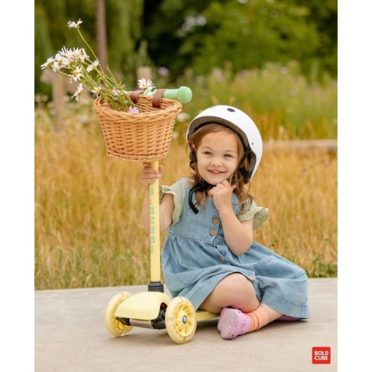 Patín Boldcube SKY005 3 Ruedas Amarillo Ajustable Niños 2-6 años