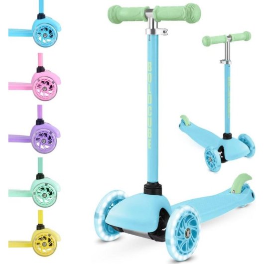 Patinete infantil Boldcube 3 ruedas 120 mm Azul con manillar regulable