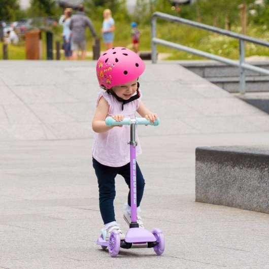 Patinete infantil Boldcube 3 ruedas 30 kg altura regulable lila