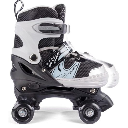 Rollschuhe California Ajustables para Adultos Gris y Negro
