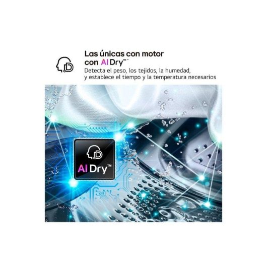 Secadora LG 9 kg B RHX7009TWS con AI Dry y bomba de calor Dual Inverter