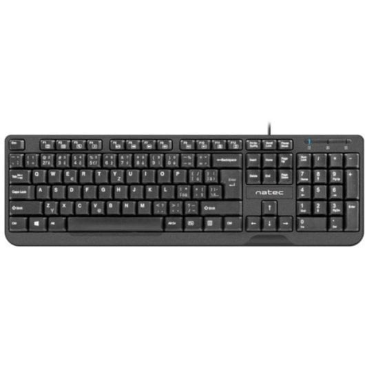 Teclado Natec Trout Slim padrão CZ + SK com teclado numérico e multimédia
