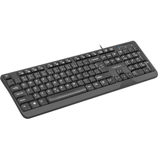 Teclado Natec Trout Slim padrão CZ + SK com teclado numérico e multimédia