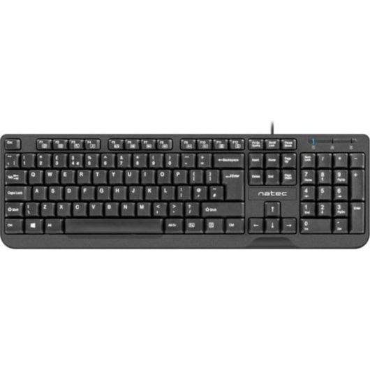 Teclado Natec Trout Slim padrão CZ + SK com teclado numérico e multimédia