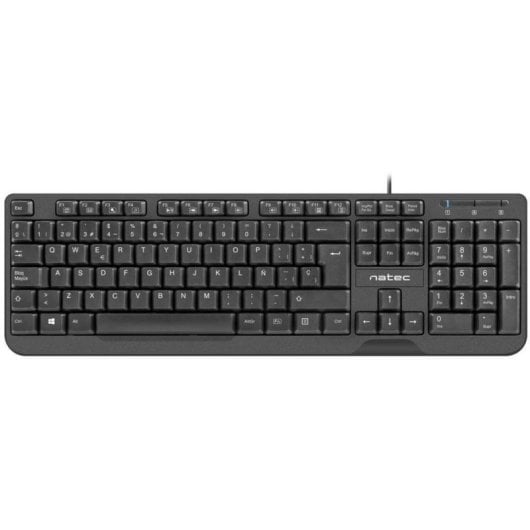 Teclado Natec Trout Slim padrão CZ + SK com teclado numérico e multimédia