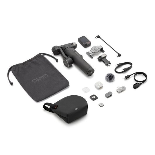 Estabilizador DJI Osmo Mobile 8P para smartphones com ActiveTrack 8.0 seguimento, autonomia até 10 horas