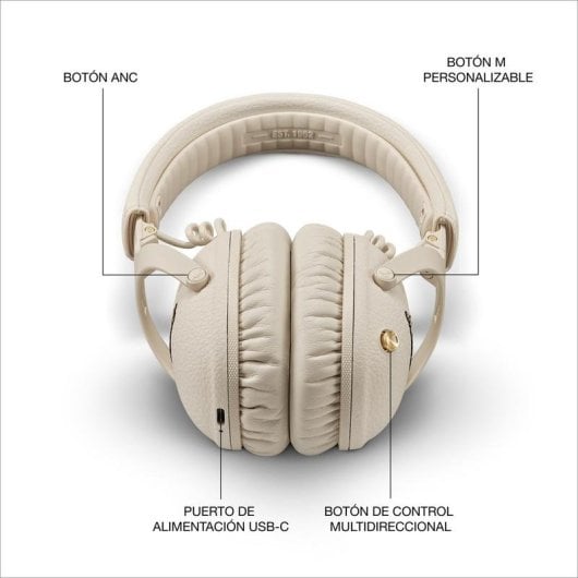 Casque Marshall Monitor III A.N.C. sans fil Bluetooth 5.3 avec réduction active du bruit noir