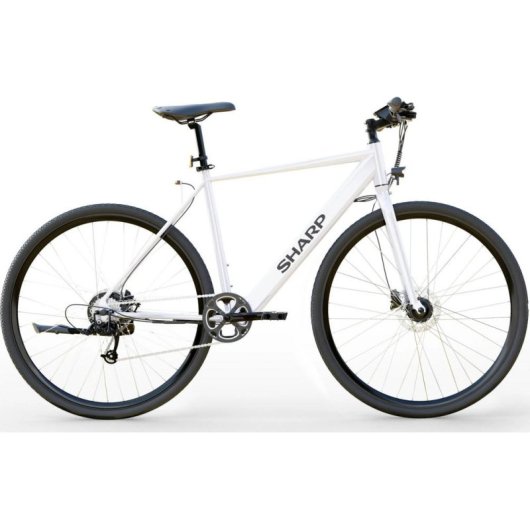 Bicicletta Elettrica Sharp Hybrid E-Bike 250 W 21" Bianco Lucido