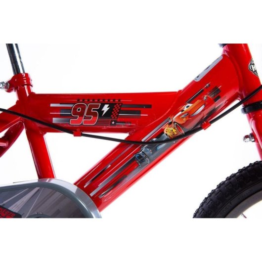 Bicicleta infantil Huffy 16" Cars vermelha com estabilizadores