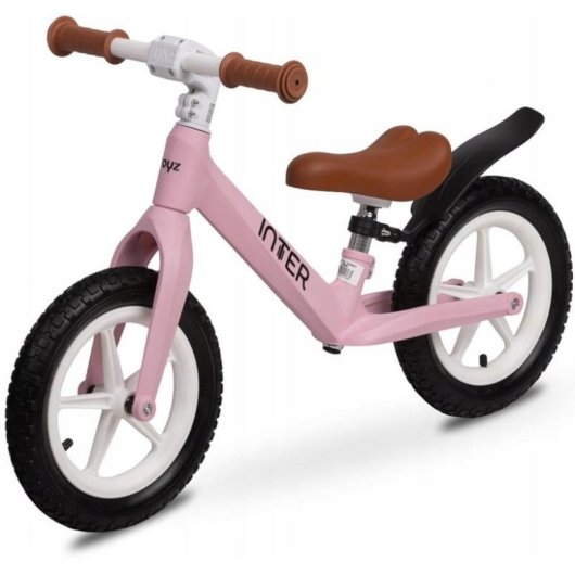 Bicicleta de equilíbrio Toyz Inter Pink para crianças de 3 a 6 anos