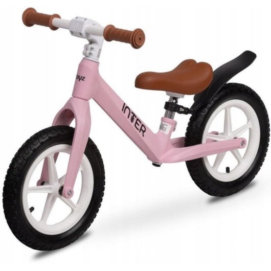 Bicicleta de equilíbrio Toyz Inter Pink para crianças de 3 a 6 anos