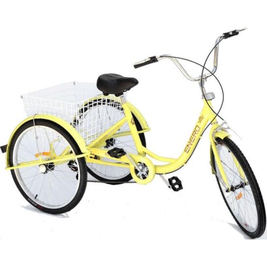 Bicicleta de reabilitação Enero 3 rodas 24 polegadas baunilha