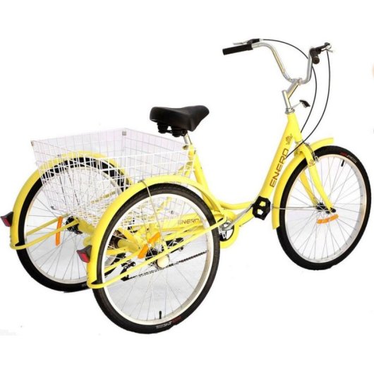 Bicicleta de reabilitação Enero 3 rodas 24 polegadas baunilha