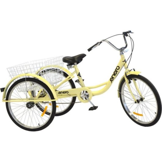 Bicicleta de reabilitação Enero 3 rodas 24 polegadas baunilha