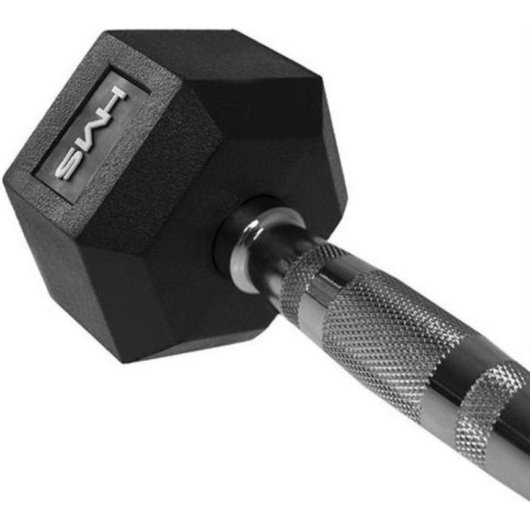 Mancubra HMS Fitness HEX PRO 22.5 kg Peso Fisso Nero Acciaio Gomma