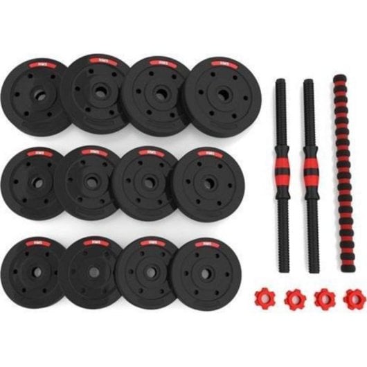 Manubri HMS SGP20 2 x 10 kg Bituminosi con Funzione Barra