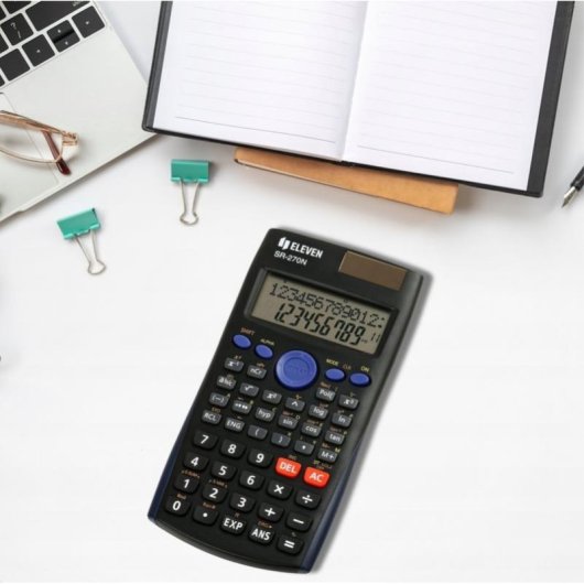 Calculadora científica Eleven SR-270N alimentação solar e bateria