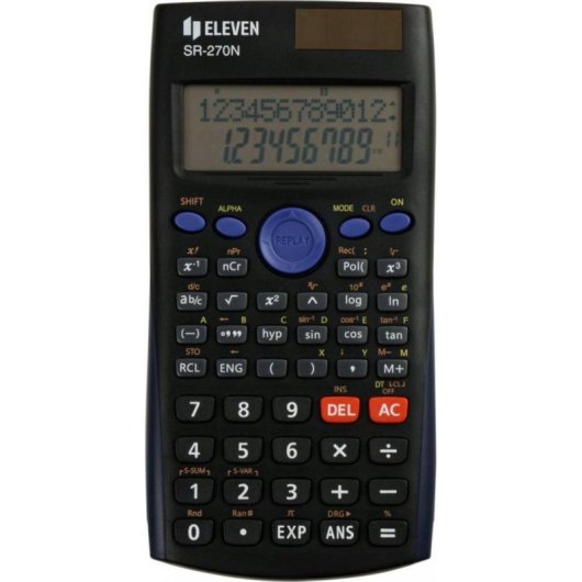 Calculadora científica Eleven SR-270N alimentação solar e bateria