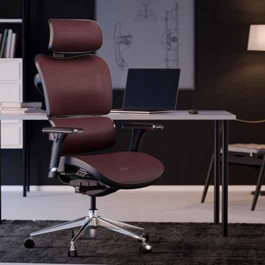 Silla de oficina Diablo Chairs V-Commander Negro y rojo