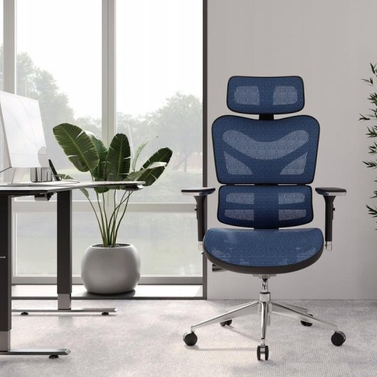 Silla de oficina Diablo Chairs V-Commander Negro/Azul