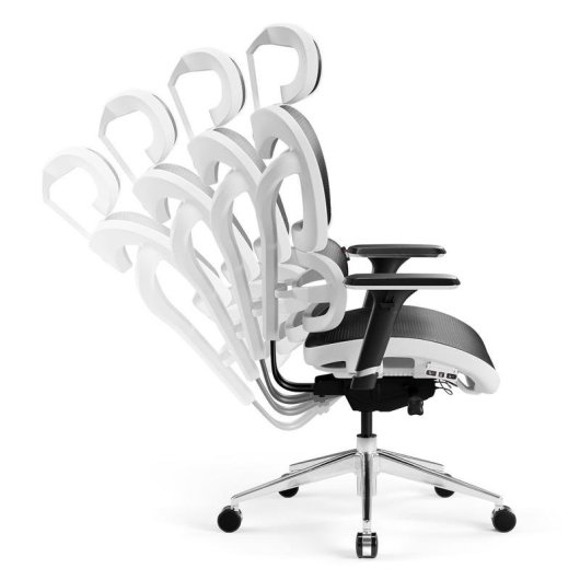 Fotol Diablo Chairs V-Commander Biało-czarne Ergonómico 140 kg