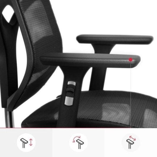 Silla de oficina ergonómica Diablo Chairs V-Basic Biało-czarne