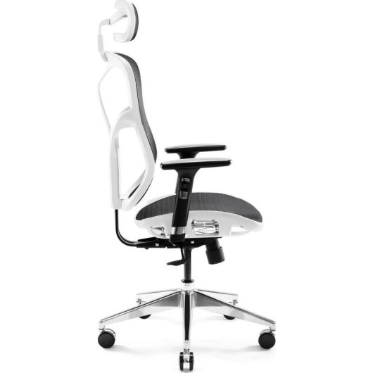 Silla de oficina ergonómica Diablo Chairs V-Basic Biało-czarne
