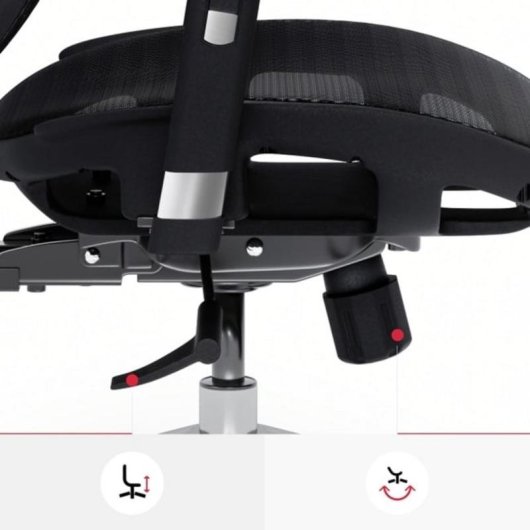 Silla de oficina ergonómica Diablo Chairs V-Basic Biało-czarne