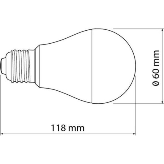 Bombilla LED GTV E27 12W 1100lm 3000K Cálida