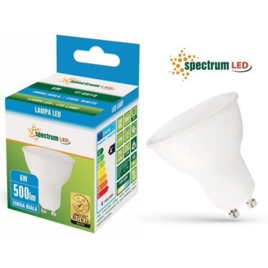 Bombilla LED GU10 6W Spectrum LED 6000K Fría