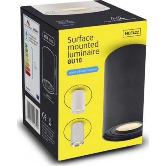 Lampe de plafond Maclean MCE422 B Aluminium Noir GU10 80x115mm