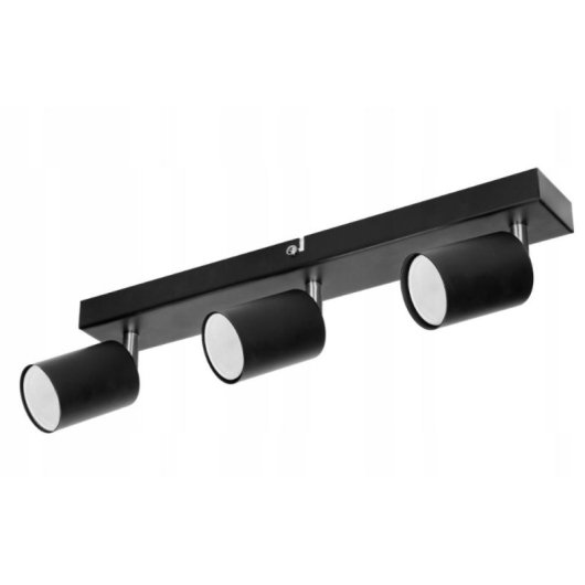 Lámpara techo Orno 3x50W GU10 negra ruchoma