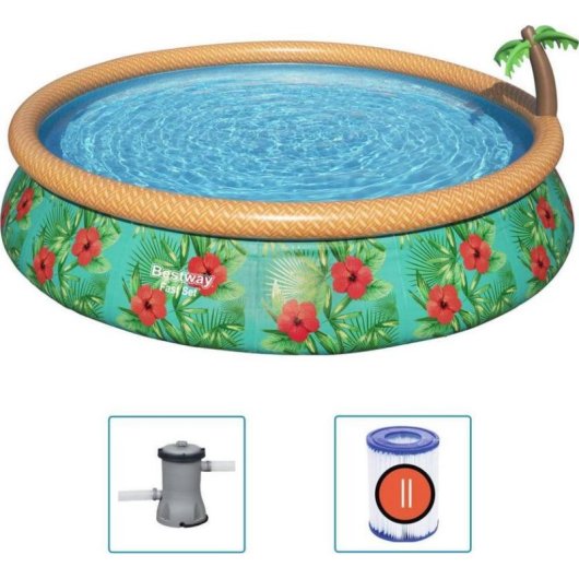 Piscina Bestway Fast Set Palma 457 cm con bomba y filtro